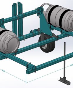 Flame weeder frame
