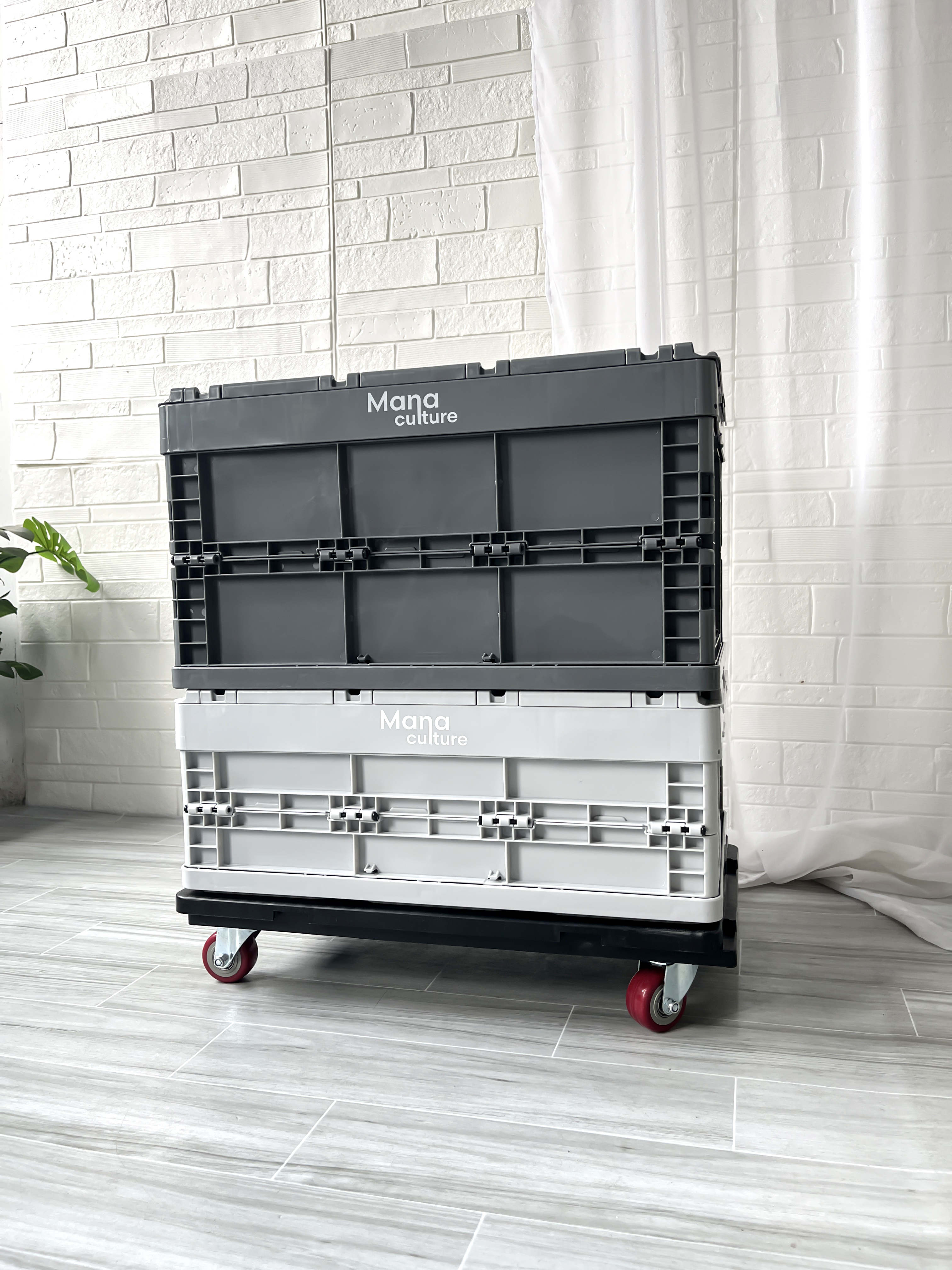 Unvented Foldable Crate With Lid Mana Culture