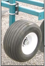 Gauge wheel 882 series that can be attached to a tractor back